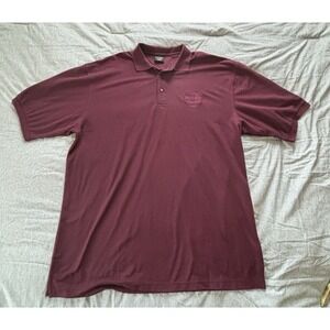 Vintage 90s 2XL Burgundy Polo shirt Hard Rock Cafe Seminole Florida Hotel CASINO